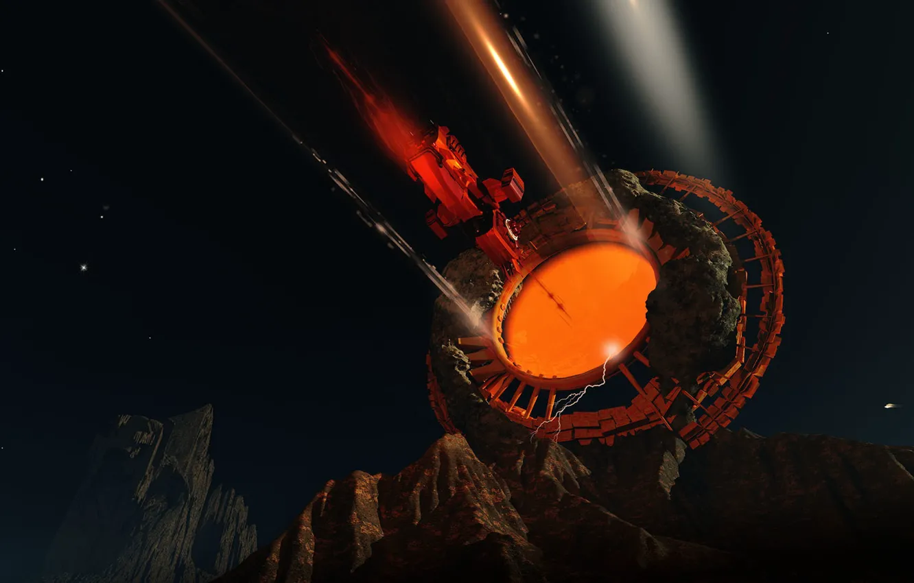 Фото обои сооружение, объект, вылет, tijdboog, Gate Open at 2320301.857464