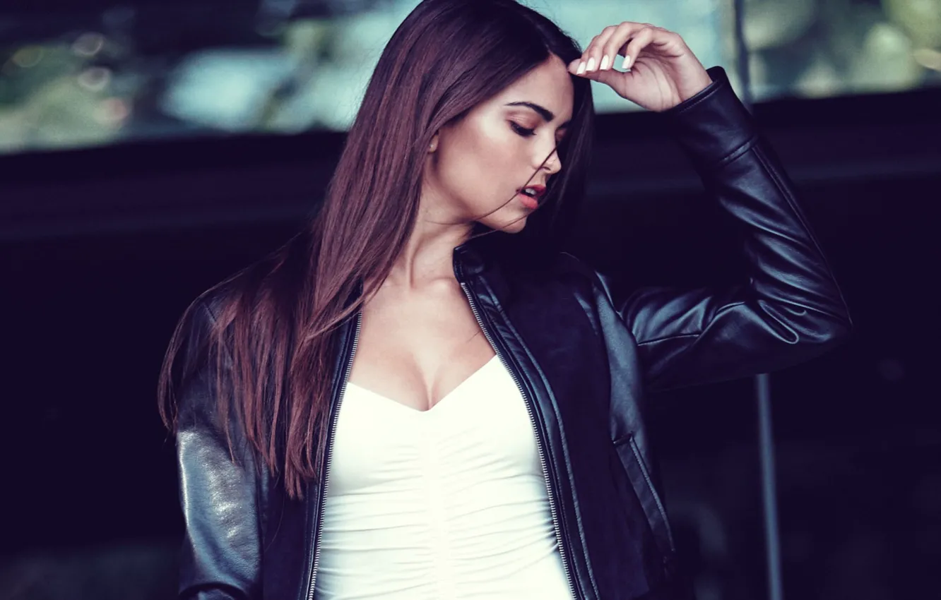 Фото обои Девушка, Модель, Волосы, Куртка, Кира Санторо, Kyra Santoro