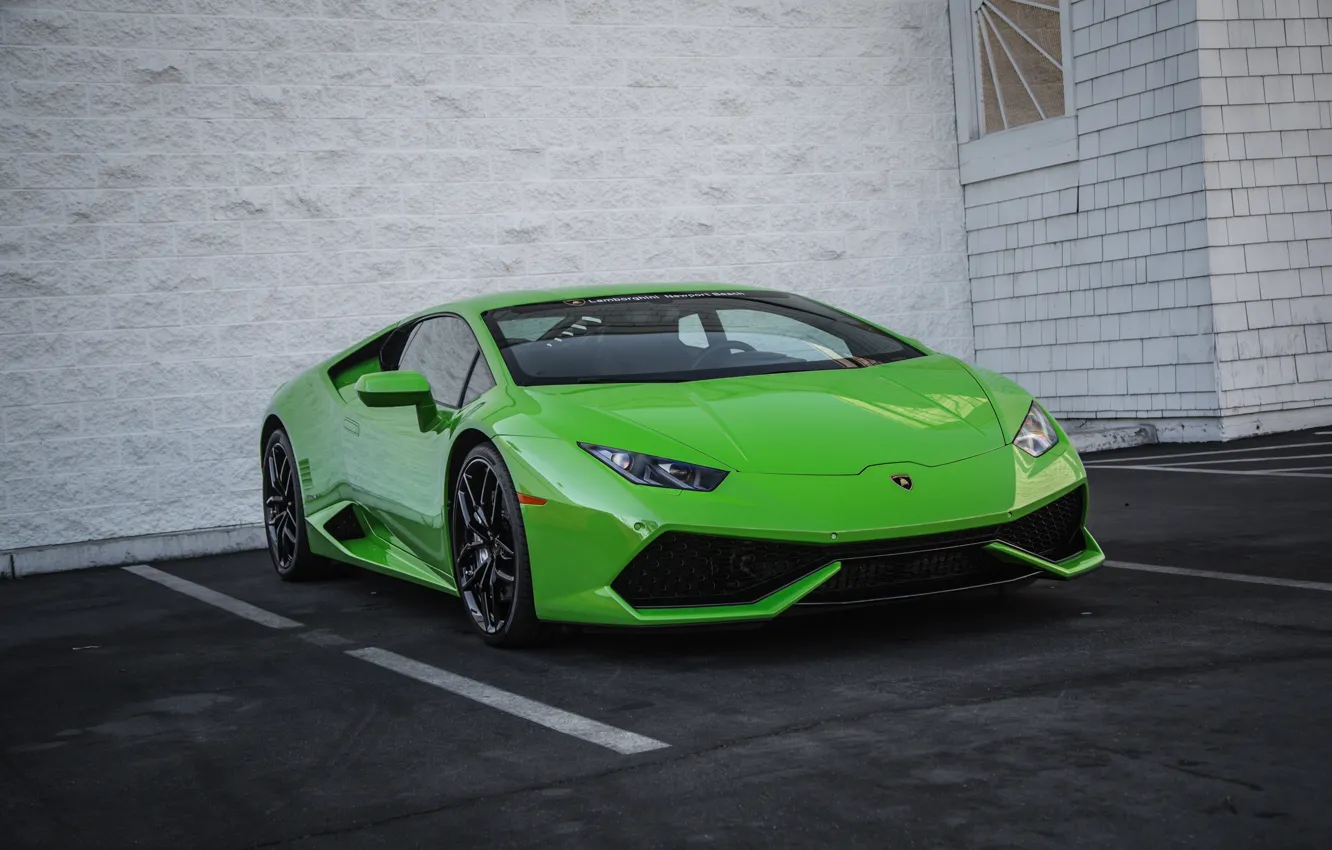 Фото обои Lamborghini, Green, Huracan