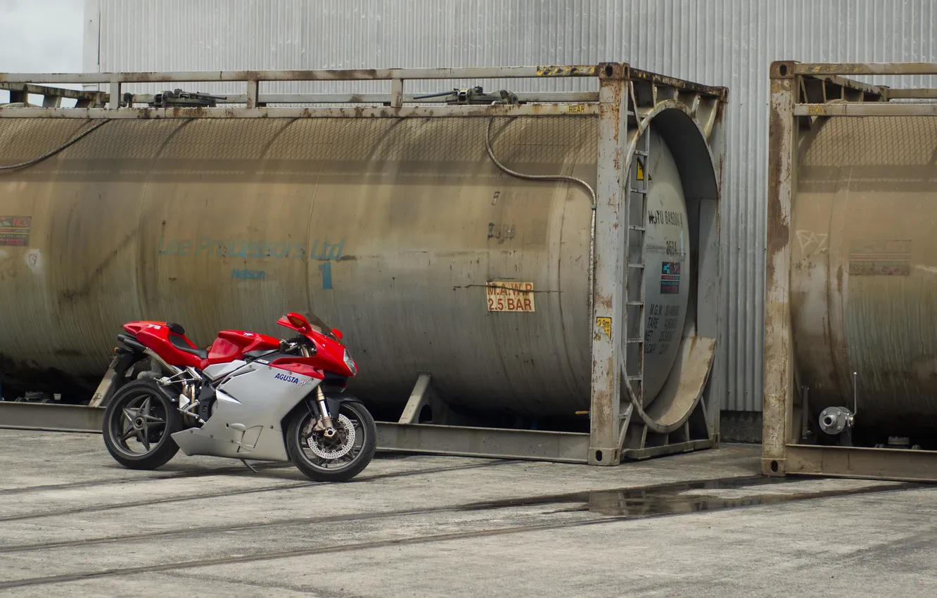Фото обои красный, мотоцикл, red, bike, цистерны, MV Agusta, мв агуста, supersport
