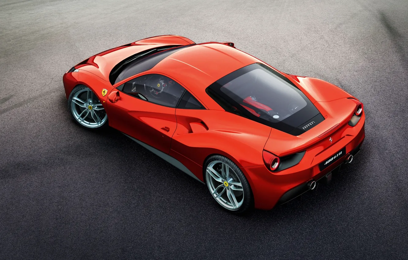 Фото обои Ferrari, феррари, GTB, 2015, 488