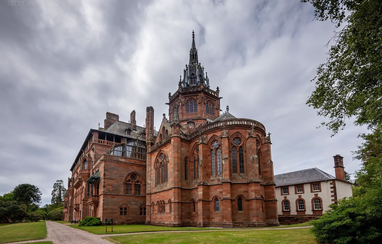 Фото обои небо, замок, Mount Stuart House