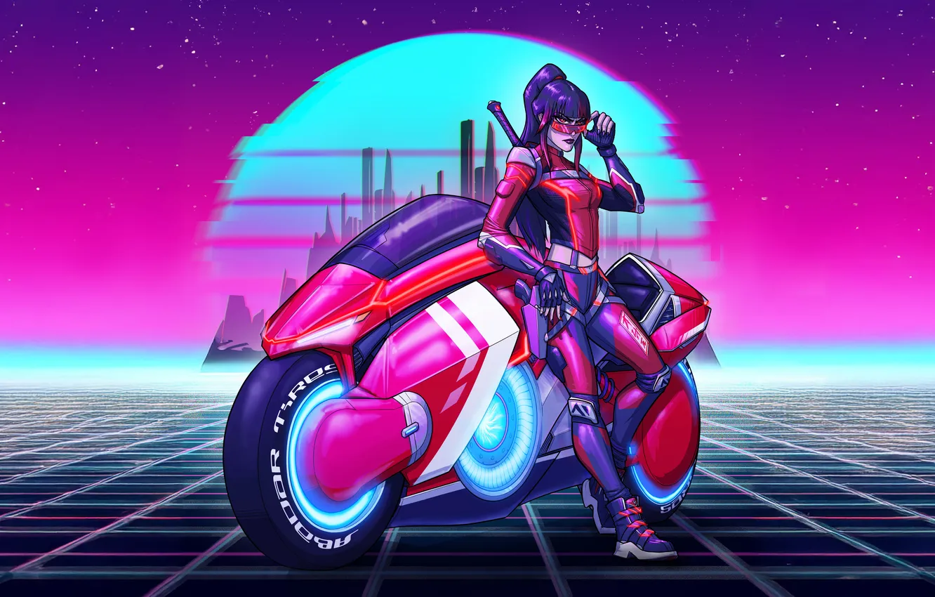 Фото обои racer, ultraviolet