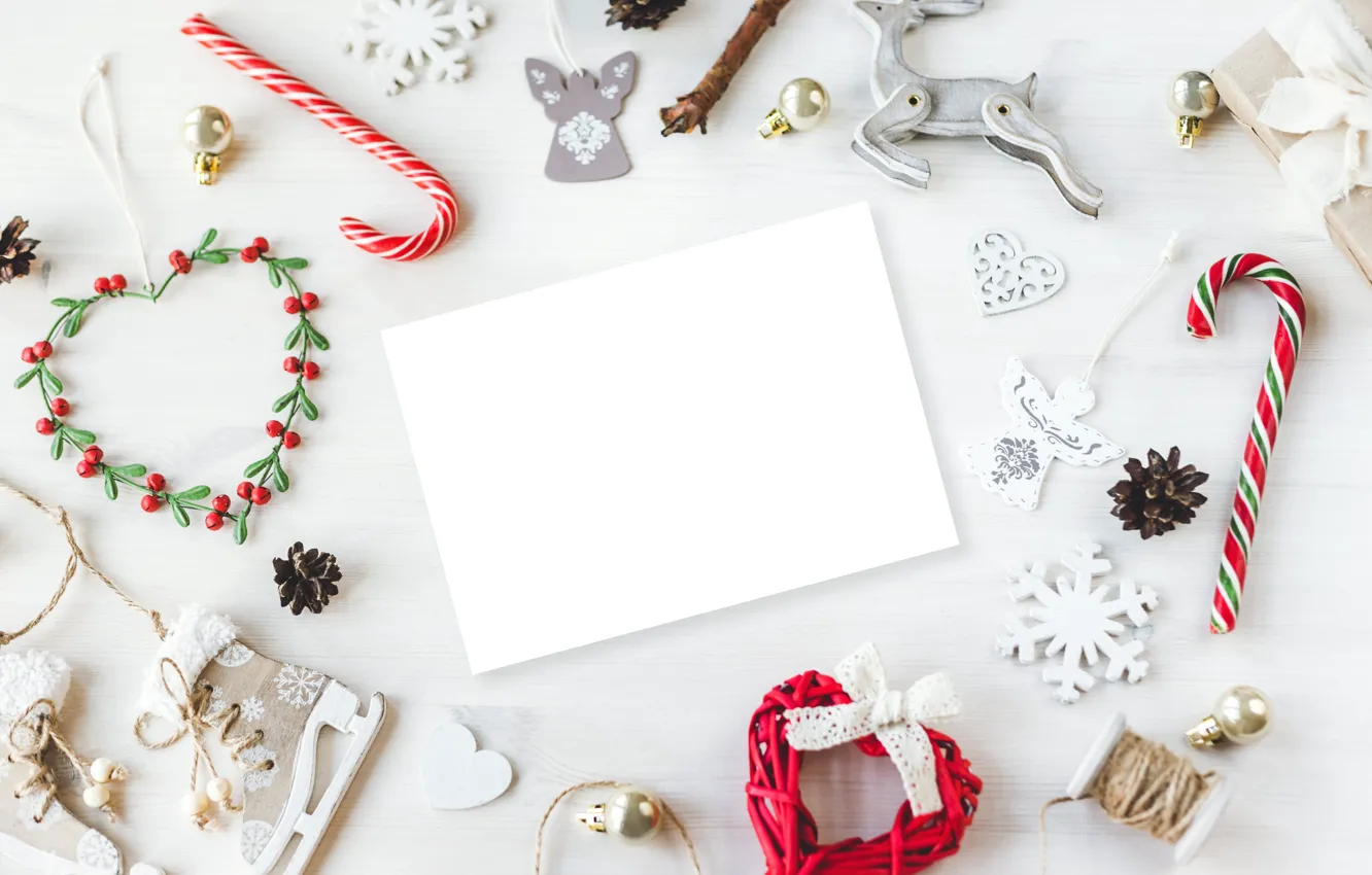 Фото обои Новый Год, Рождество, white, vintage, merry christmas, decoration, xmas