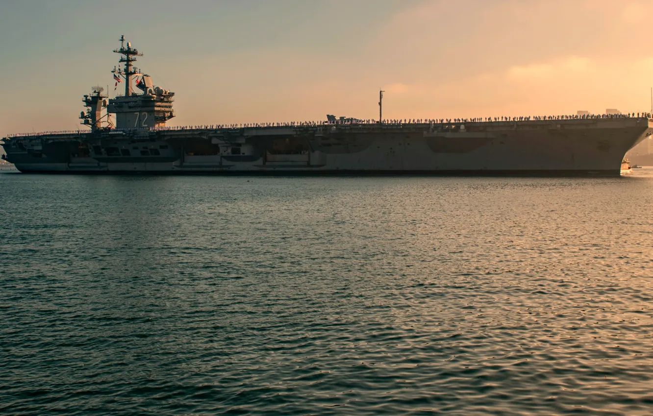 Фото обои авианосец, атомный, USS Abraham Lincoln