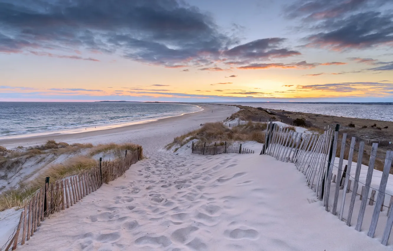 Фото обои море, пляж, Rhode Island, Watch Hill