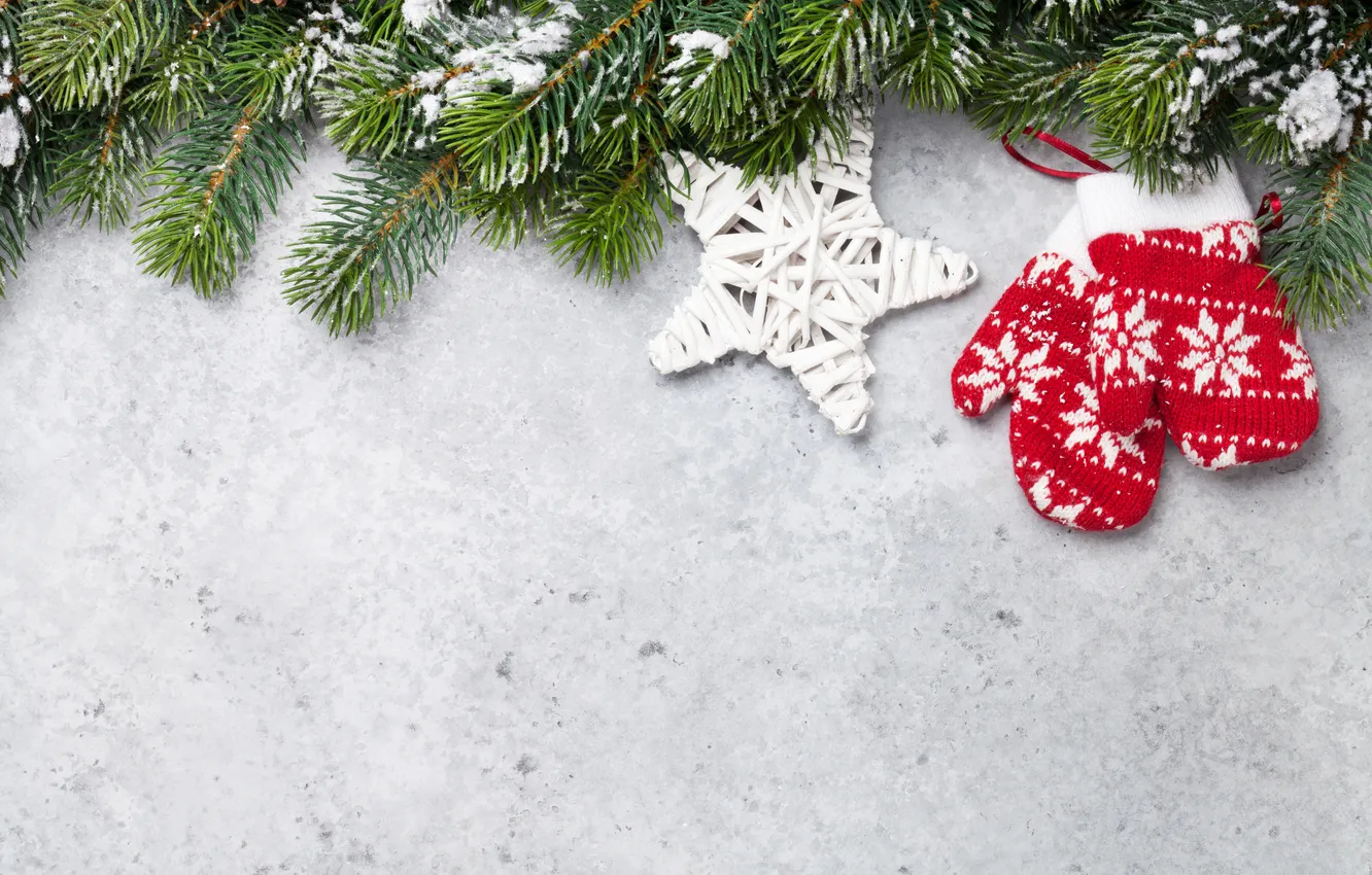 Фото обои снег, украшения, елка, Рождество, Новый год, Christmas, snow, tree