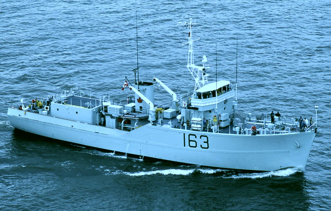 Фото обои Канада, тральщик, Королевский Флот, HMCS Miramichi