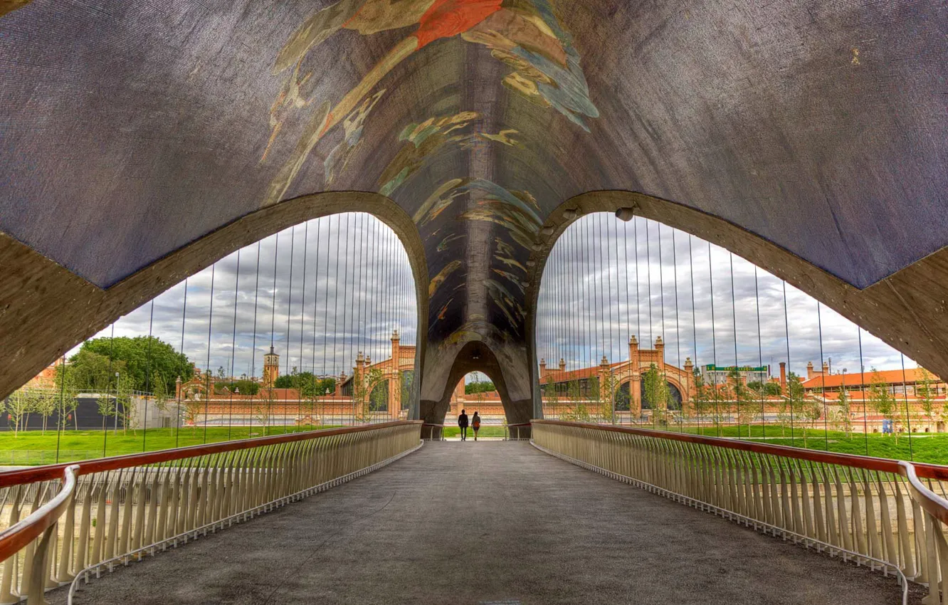 Фото обои Испания, Мадрид, культурный центр, Puente de Matadero