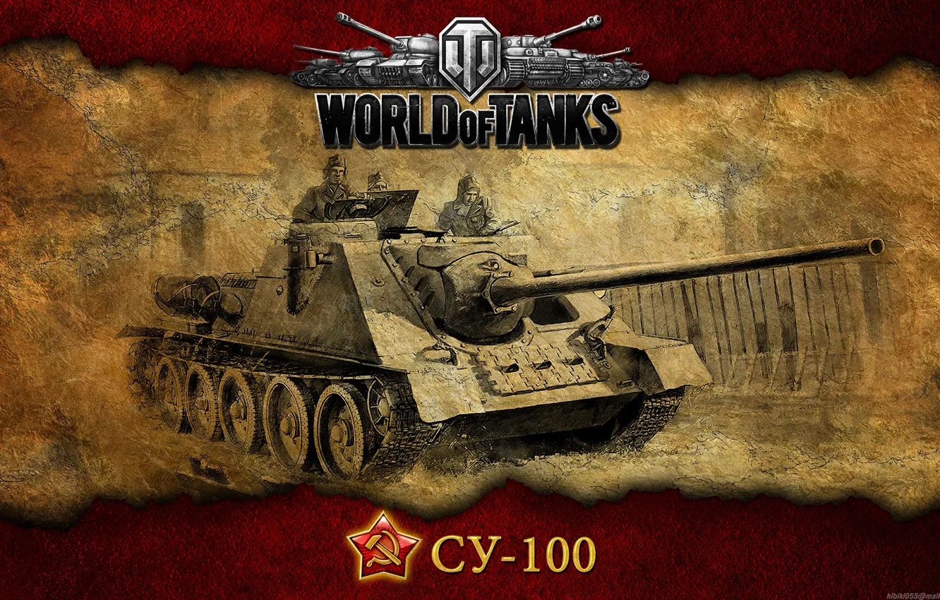 Фото обои танк, СССР, танки, WoT, СУ-100, World of Tanks, ПТ-САУ
