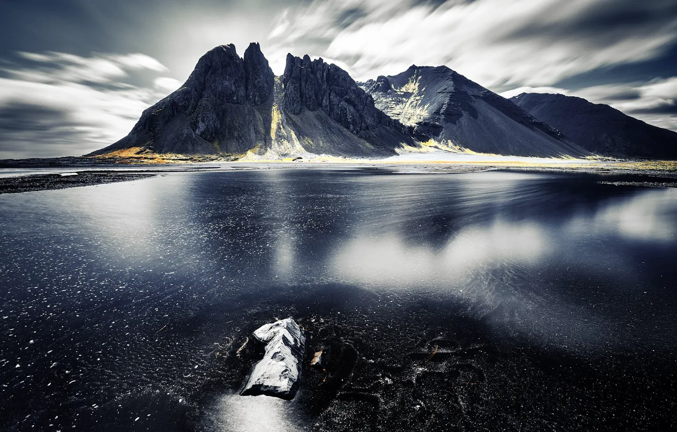 Фото обои iceland, vestrahorn, Batman Mountain
