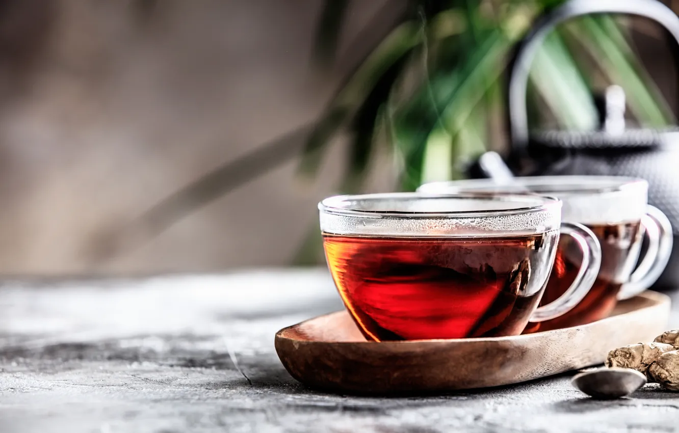 Фото обои стол, чай, чашка, поднос, душистый, Natalia Klenova