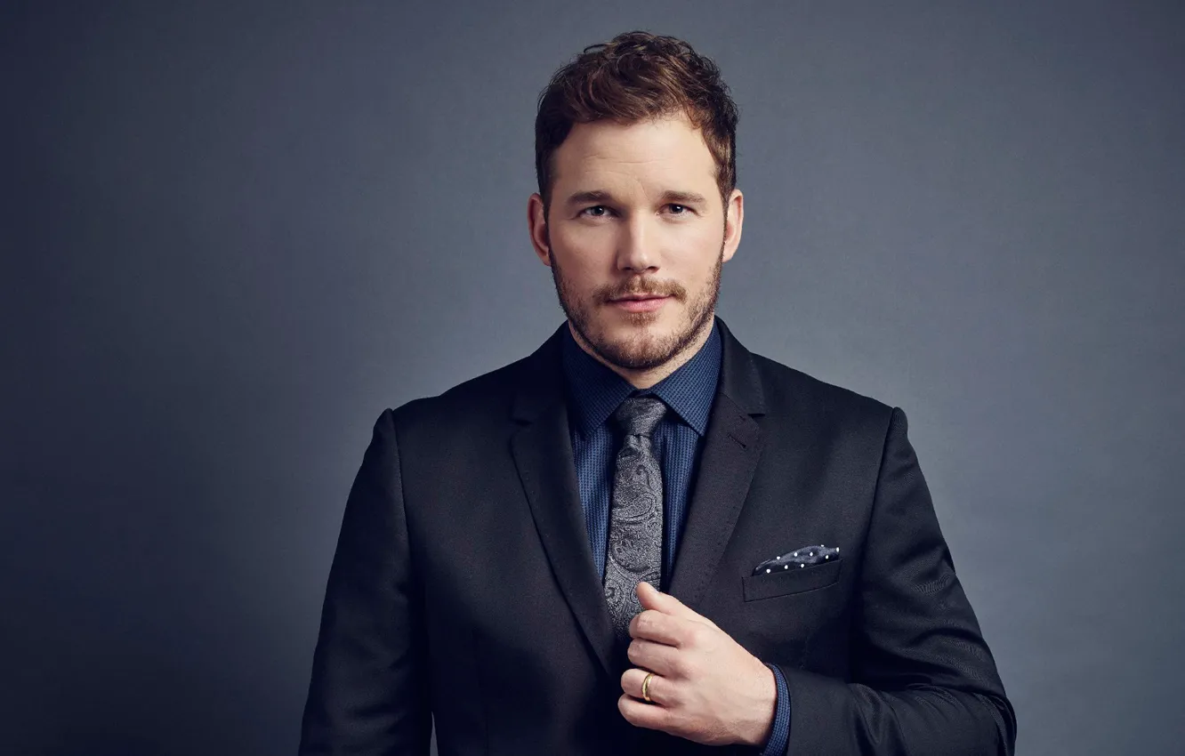 Фото обои взгляд, костюм, мужчина, красивый, Chris Pratt