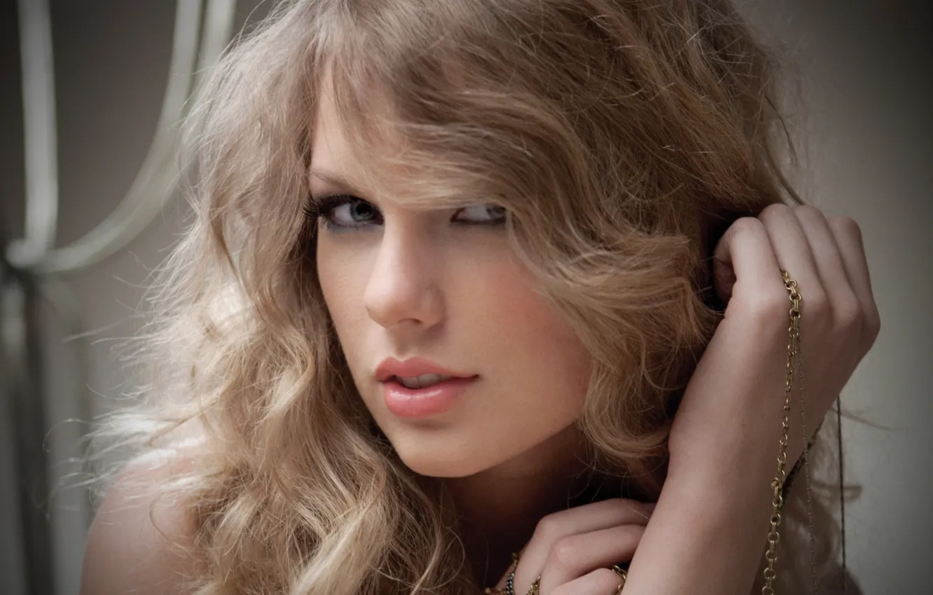 Фото обои взгляд, лицо, блондинка, певица, Taylor Swift