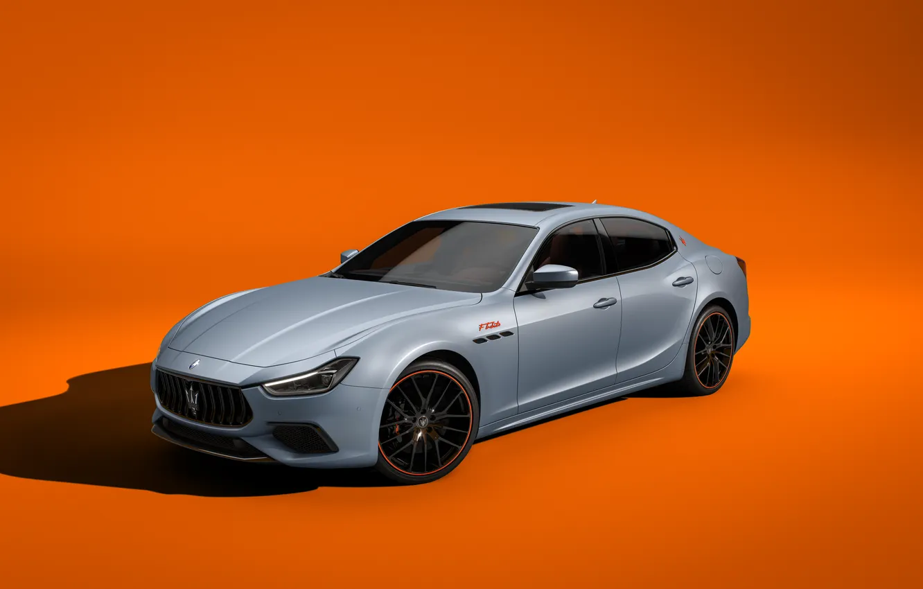 Фото обои maserati, orange, Ghibli