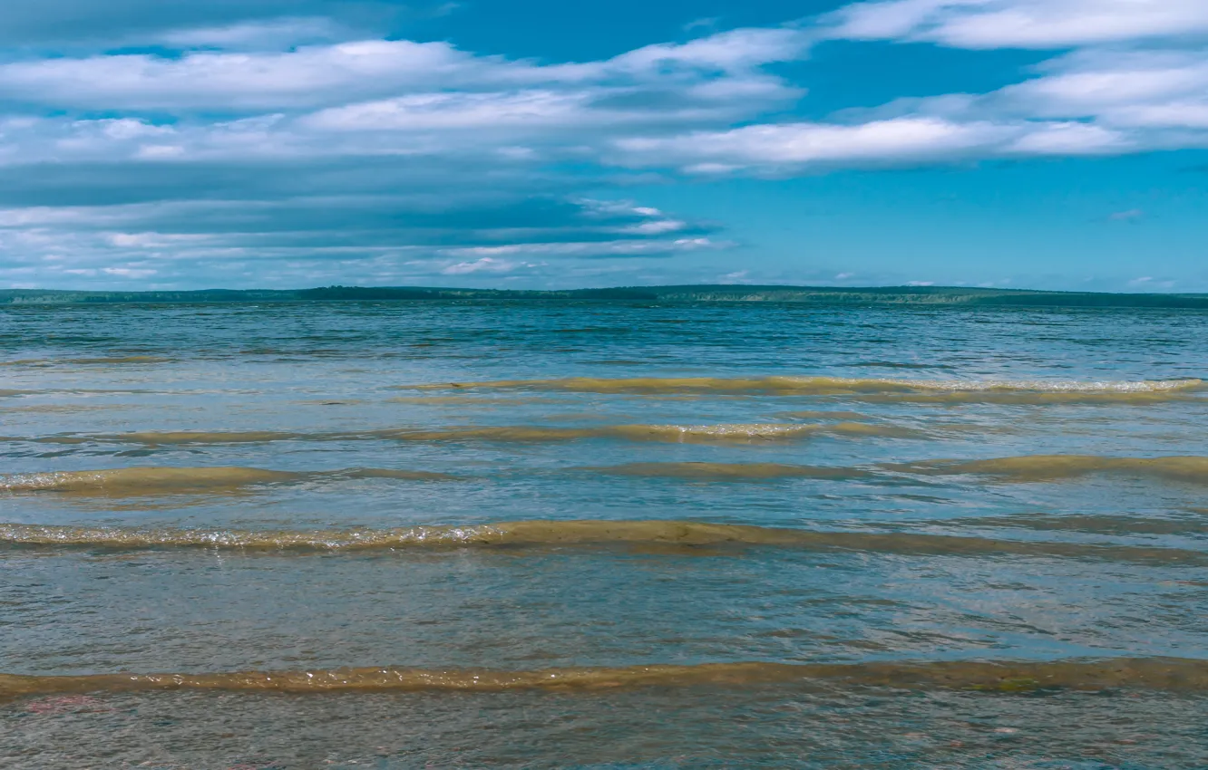 Фото обои Nature, Clouds, Sky, Beach, Water, Summer, Ocean, Wave