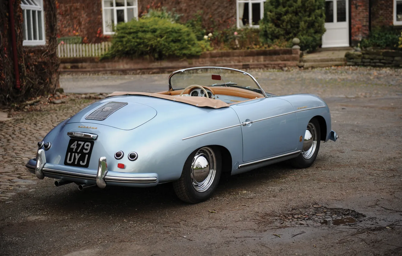 Фото обои Porsche, 1955, 356, rear view, Porsche 356 1500 Speedster