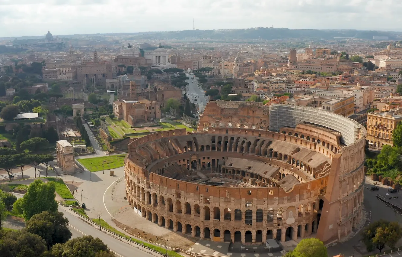 Фото обои Italy, architecture, Roma, colosseum