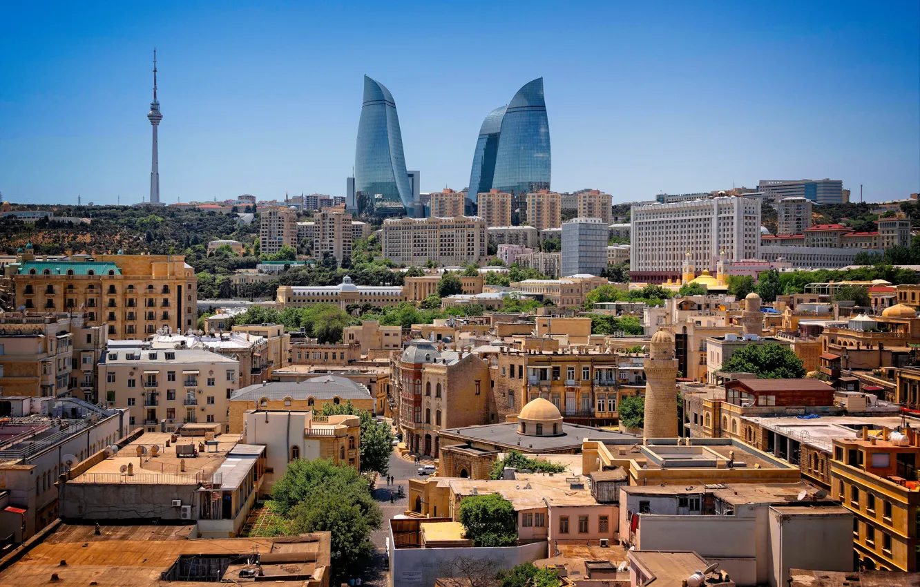 Фото обои здания, дома, Азербайджан, Баку