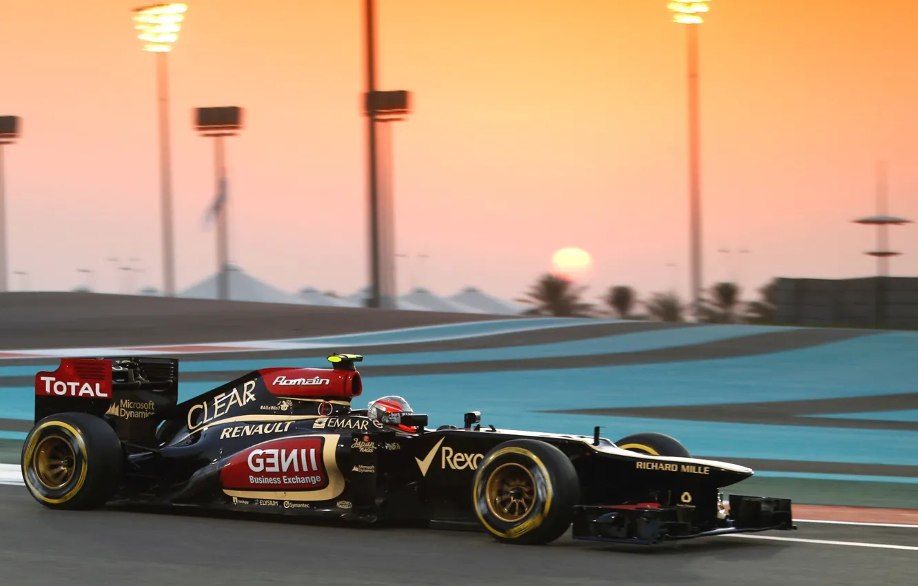 Фото обои Lotus, Formula 1, E21, Romain Grosjean