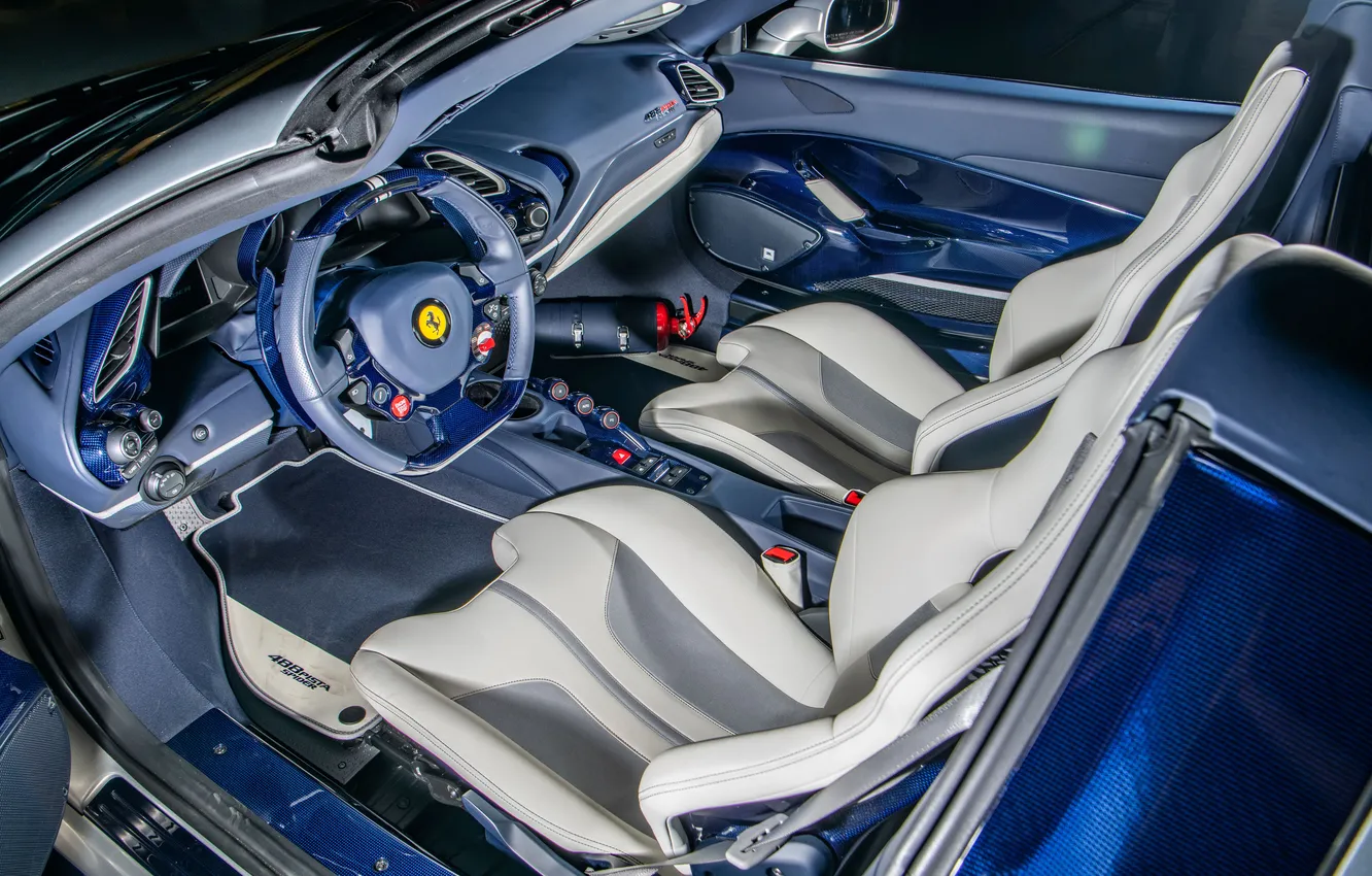 Фото обои интерьер, Феррари, Ferrari, суперкар, supercar, единственный экземпляр, Tailor Made, Ferrari 488