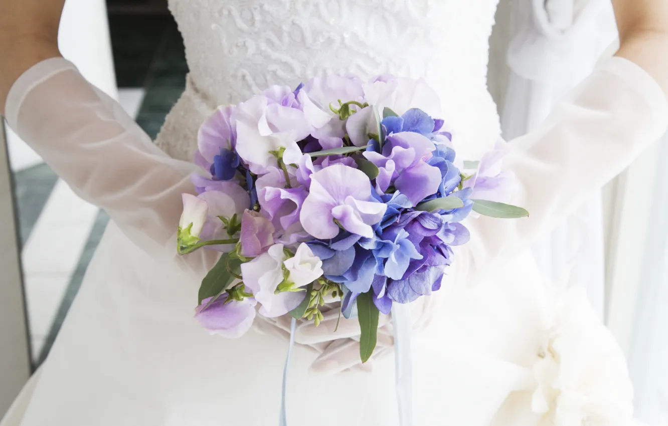 Фото обои настроение, Цветы, букет, невеста, свадьба