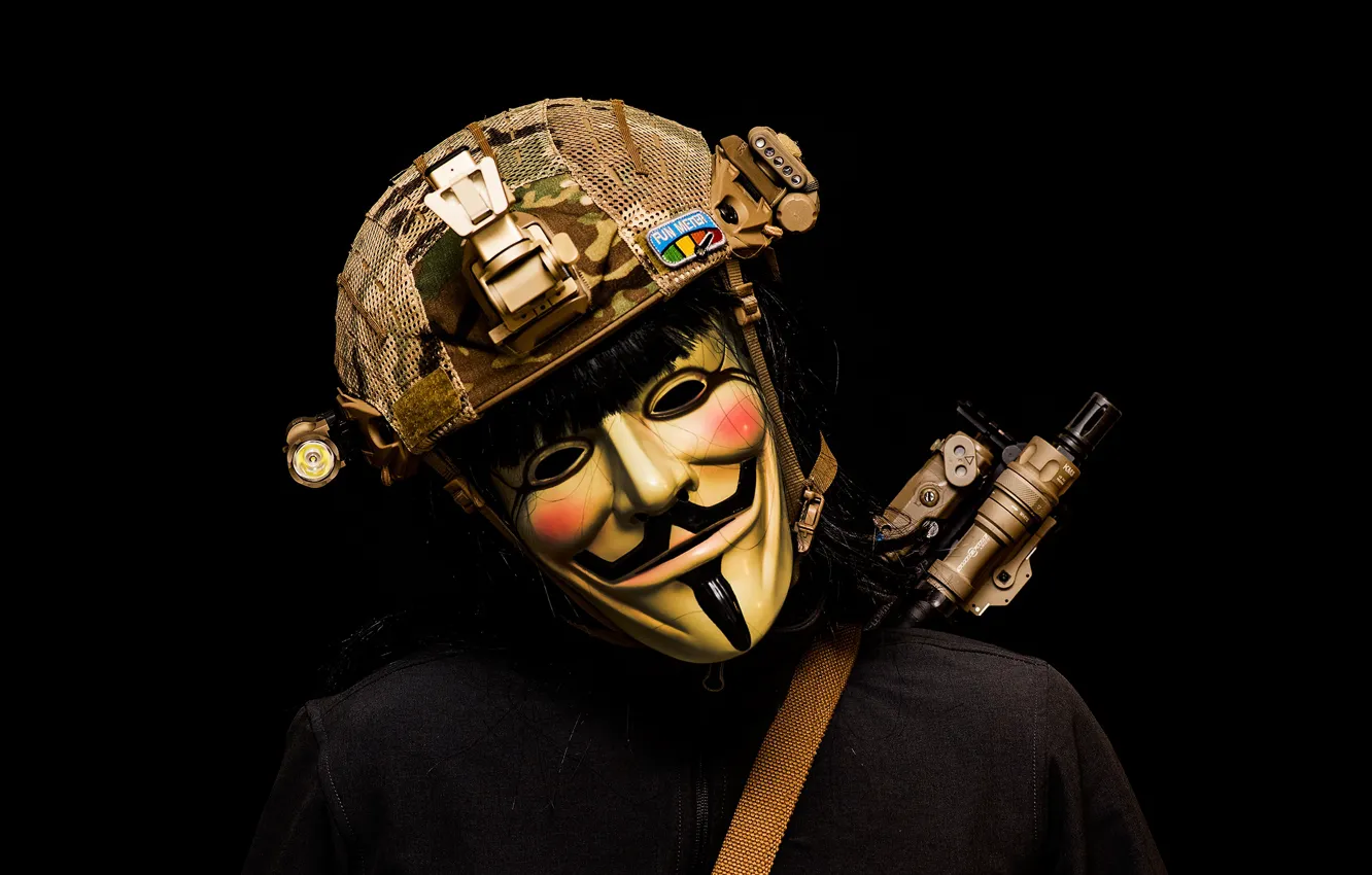Фото обои маска, шлем, мужчина, Vendetta