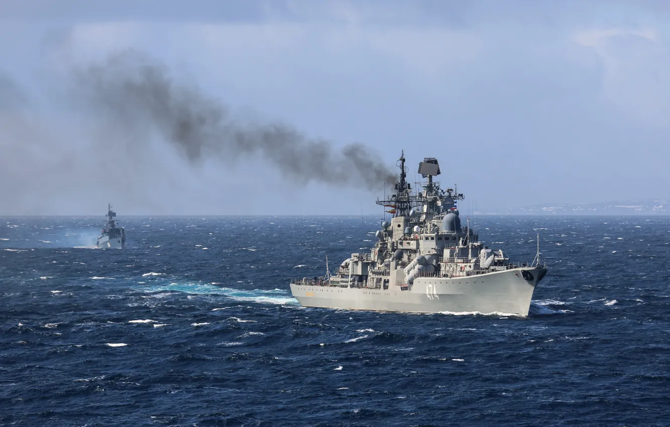 Фото обои учения, эсминец, адмирал ушаков