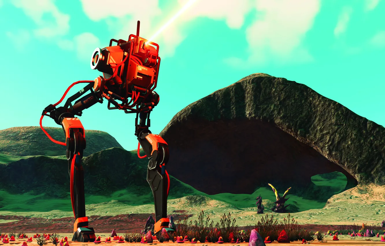 Фото обои фантастика, робот, No Man's Sky