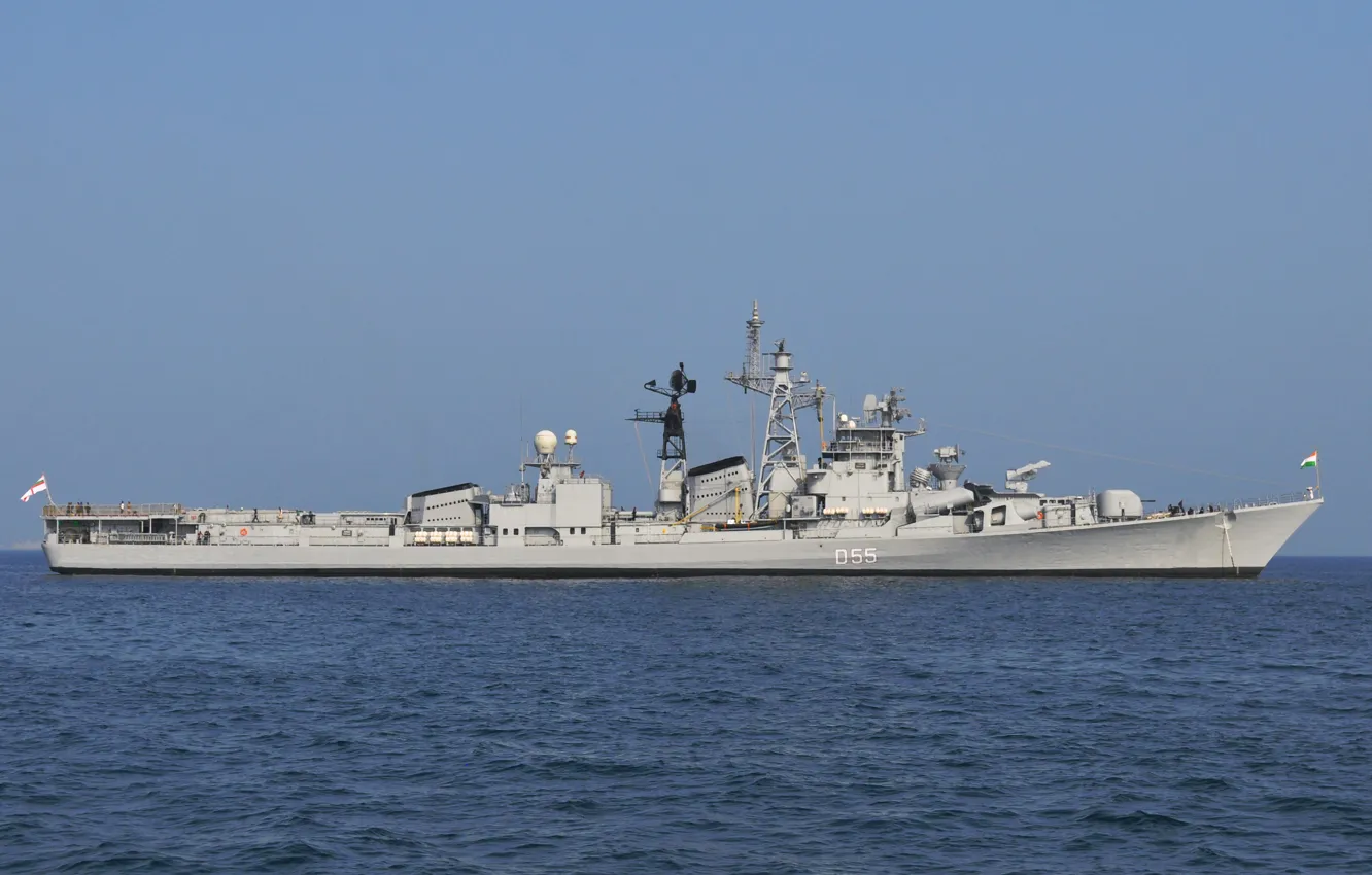 Фото обои эсминец, ВМС Индии, проект 61-МЭ, Ranvigay