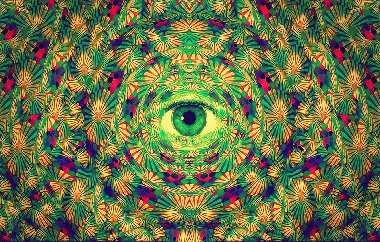 Фото обои абстракция, глаз, арт, LSD