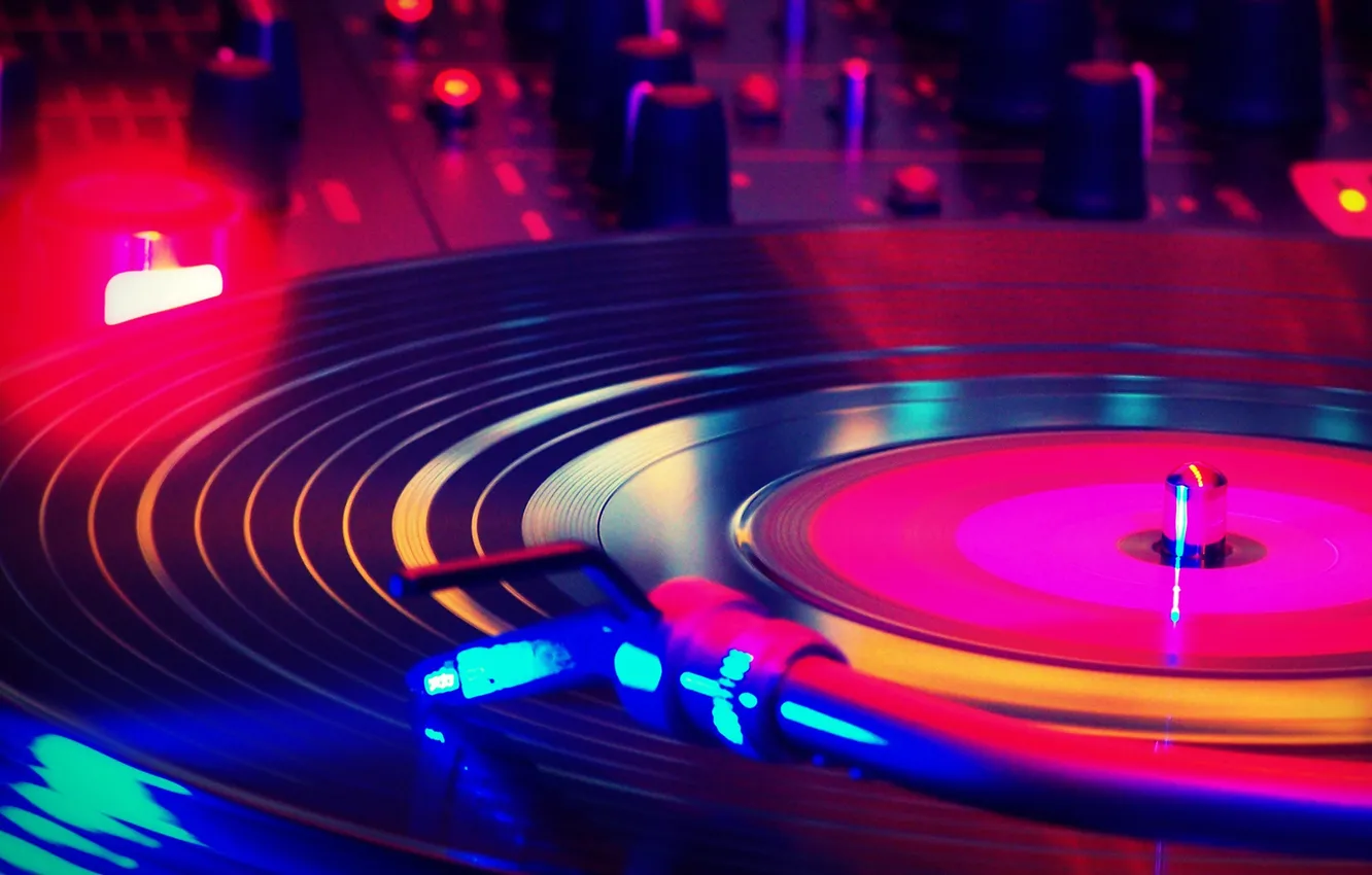 Фото обои цвет, пульт, пластинка