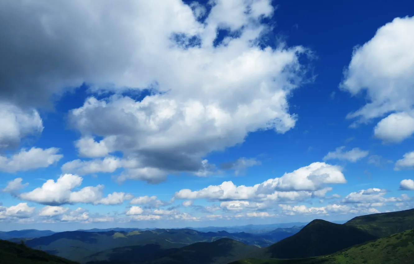 Фото обои небо, горы, Украина, Карпаты, Гутин-Томнатик