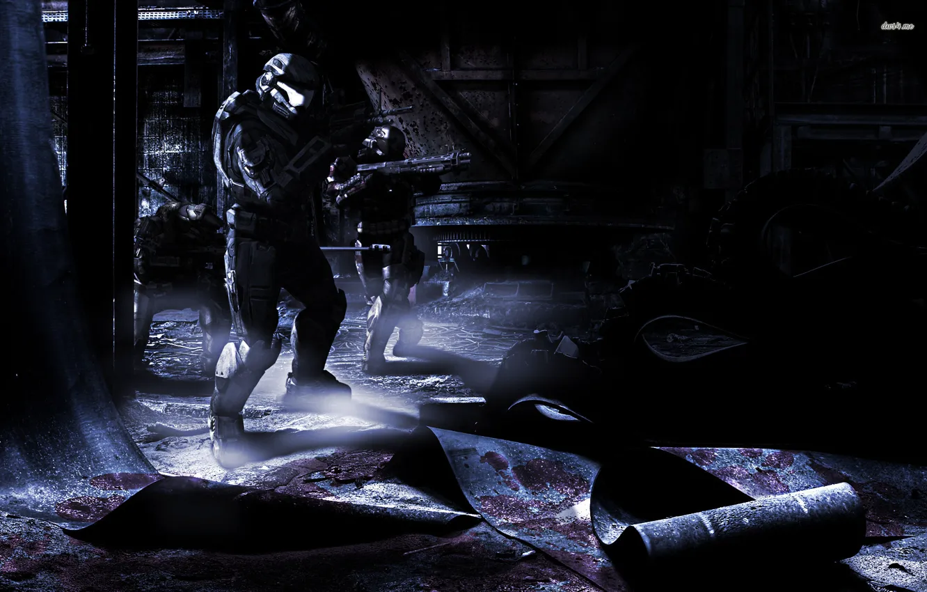 Фото обои soldier, halo, reach, darkness