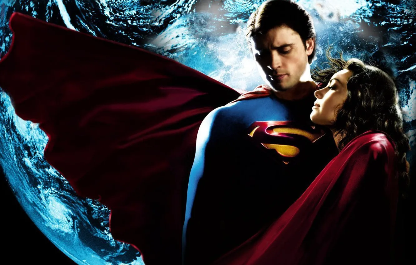 Фото обои тайны смолвиля, smallville, Tom Welling, Erica Durance