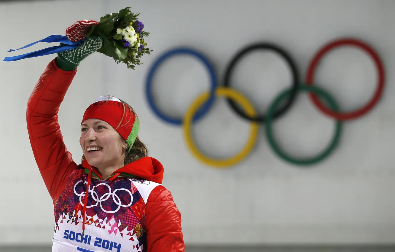 Фото обои Олимпиада, Сочи, Дарья, чемпионка, Домрачева