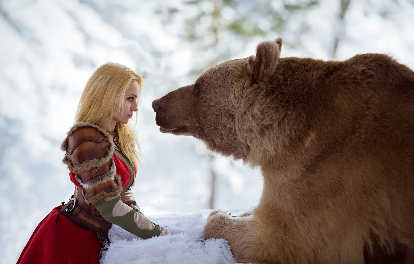 Фото обои снег, фото, медведь, Русь, Даша, мишка зима