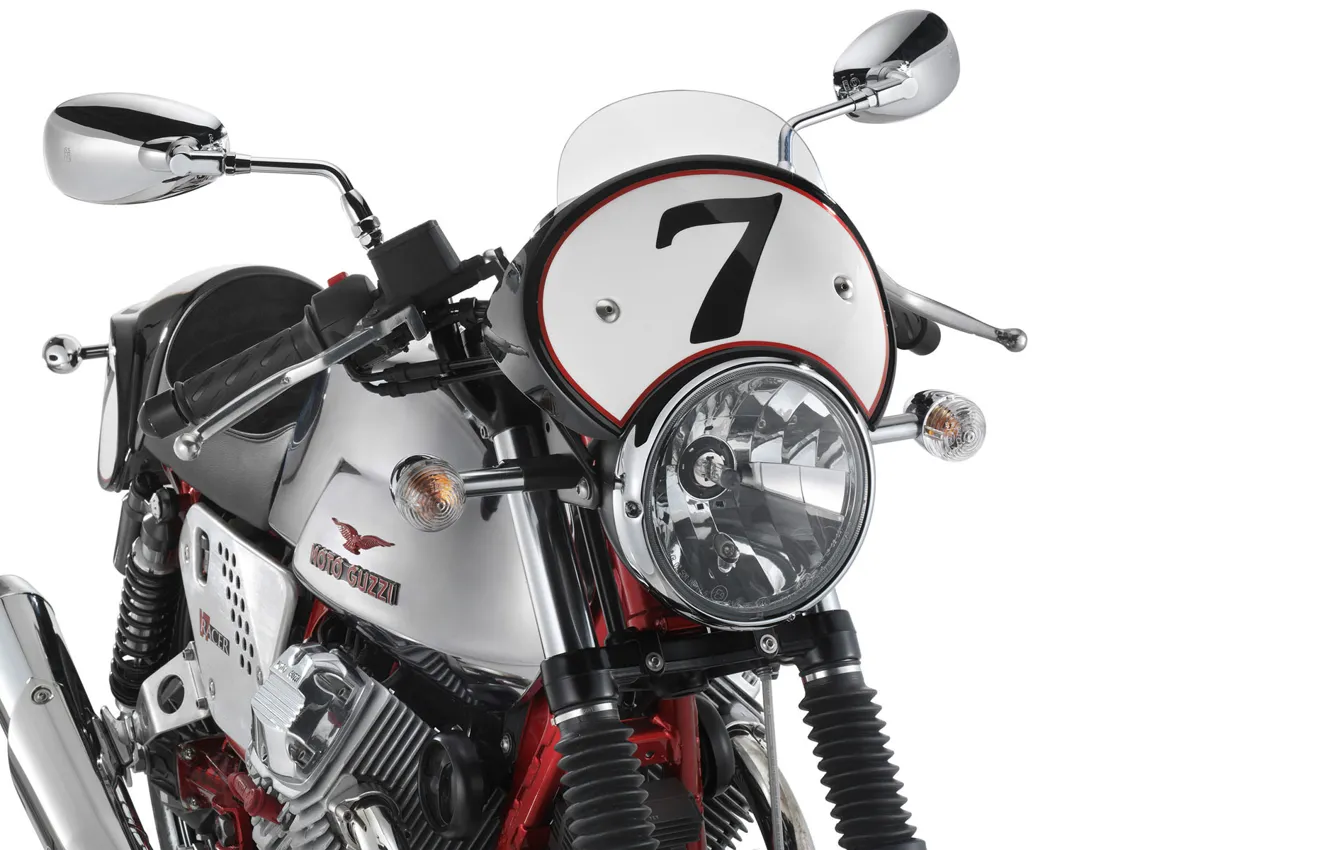 Фото обои белый, мотоцикл, 2010, moto, фон., motorbike, Nakes, Guzzi