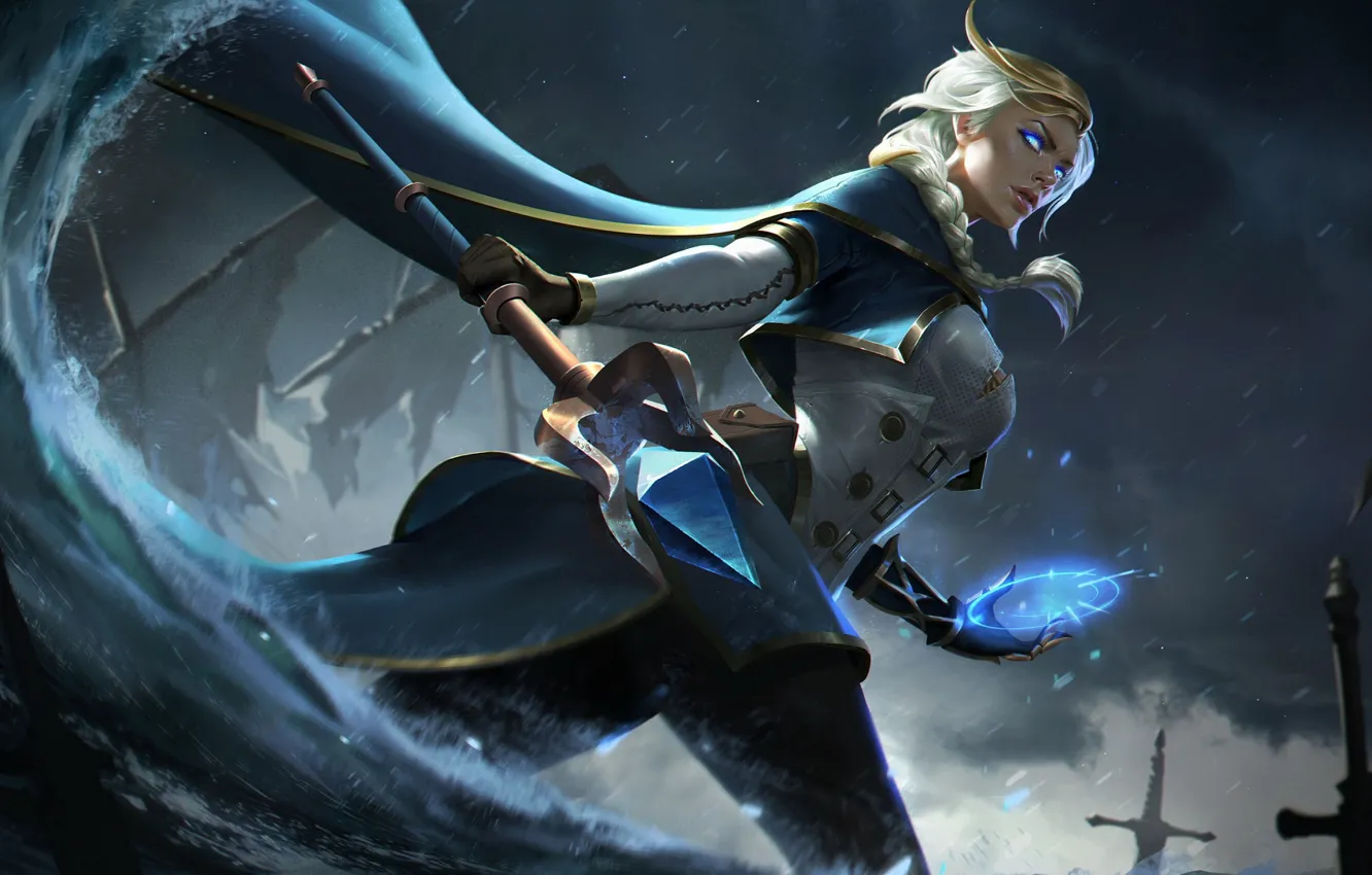 Фото обои вода, девушка, магия, World Of WarCraft