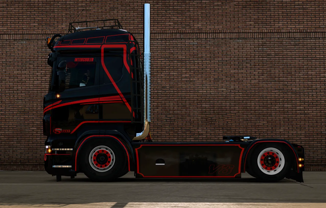 Фото обои Truck, Game, low, Super, Scania, R620, Low, LED