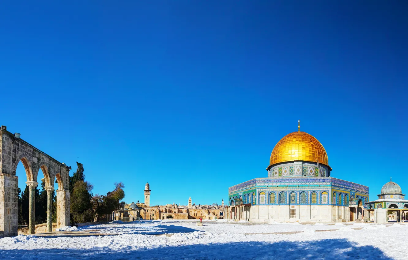 Фото обои город, фото, собор, храм, монастырь, Израиль, Jerusalem