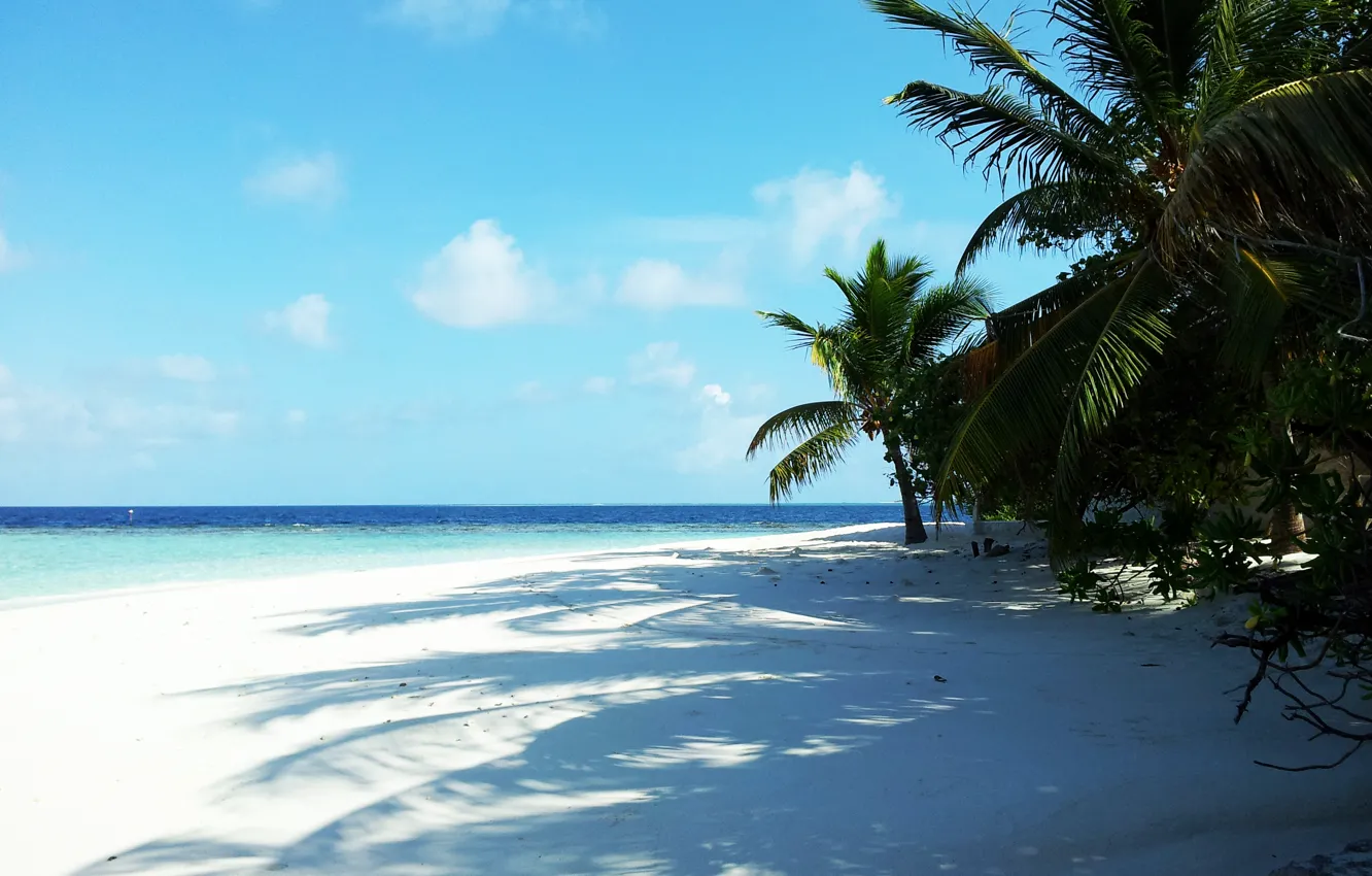 Фото обои тропики, красота, отпуск, Мальдивы, стров