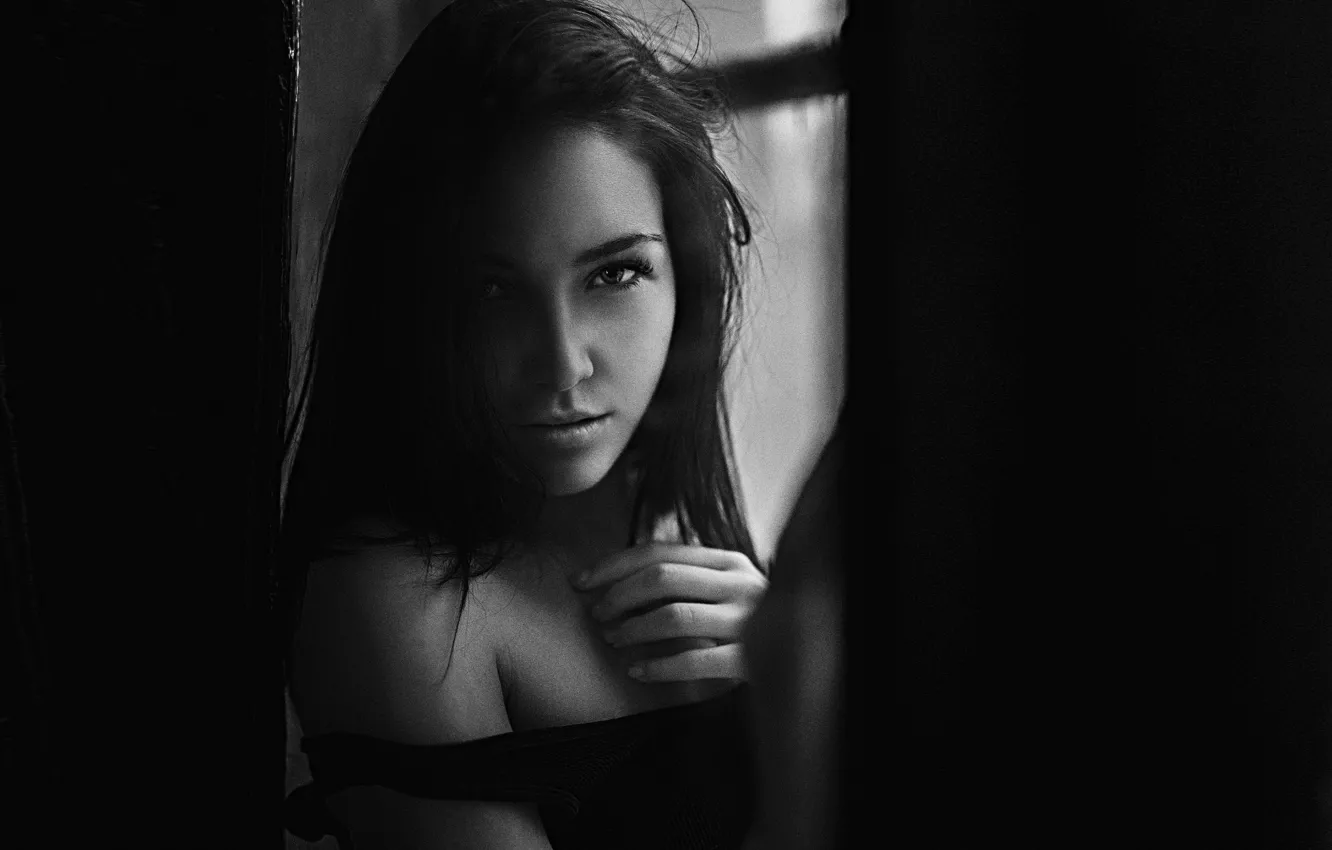 Фото обои взгляд, портрет, Инна, Георгий Чернядьев, Behind the glass