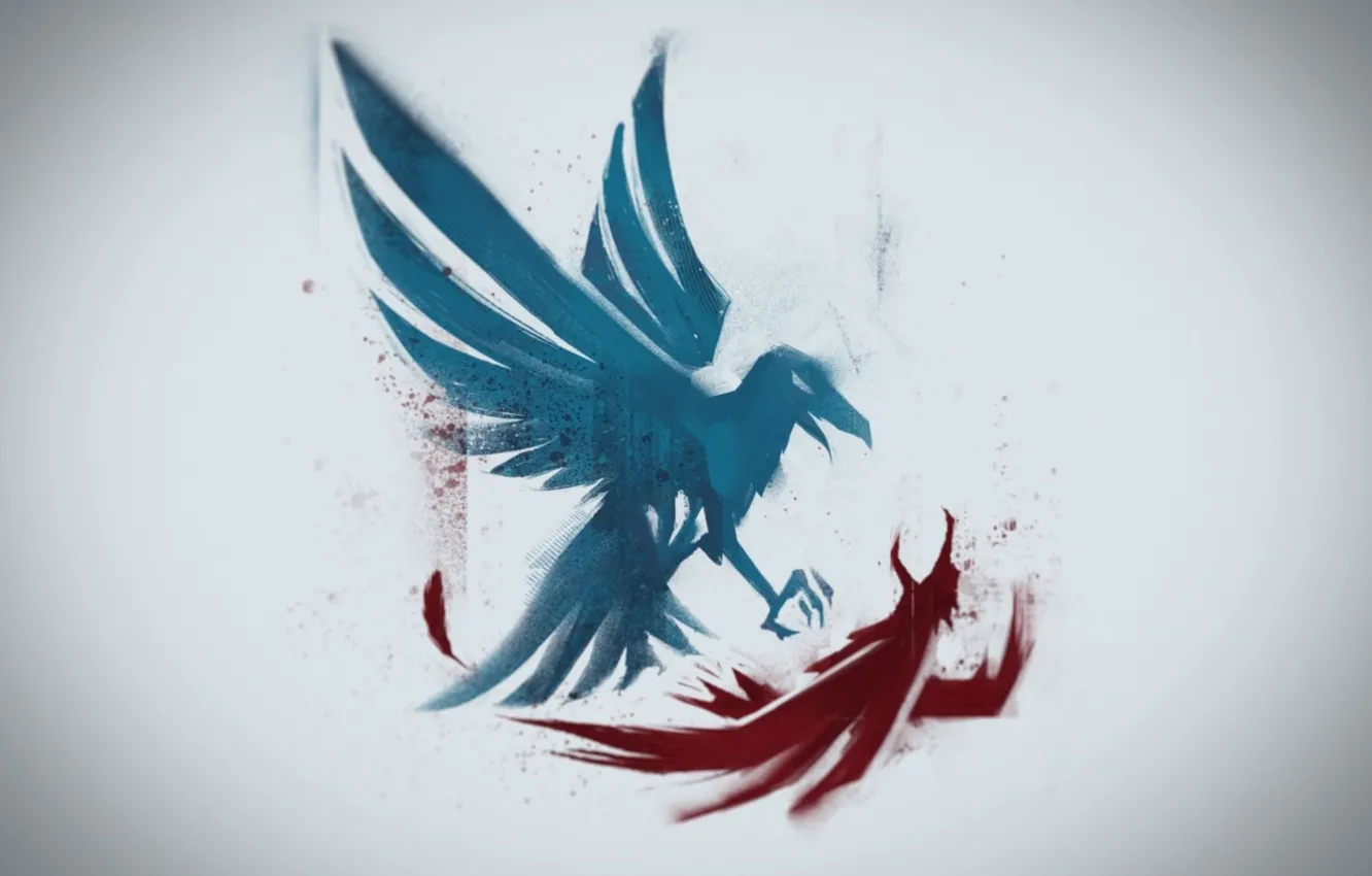 Фото обои фон, птица, рисунок, крылья, Infamous: Second Son