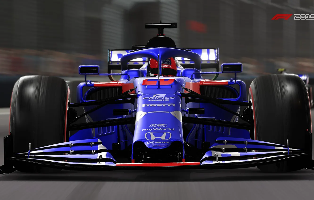 Фото обои трасса, гоночный автомобиль, F1 2019, Scuderia Toro Rosso STR14