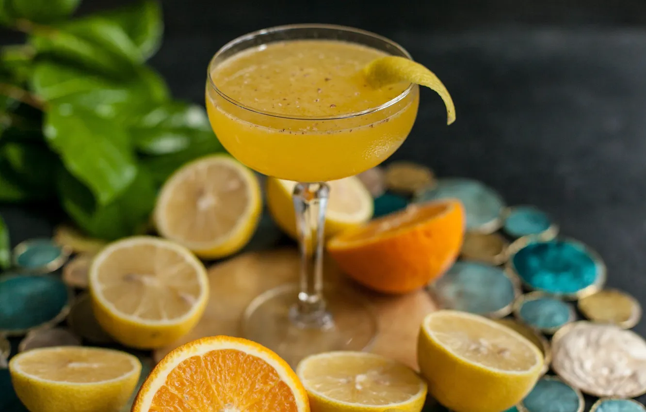 Фото обои бокал, апельсин, лёд, сок, цитрус, напиток