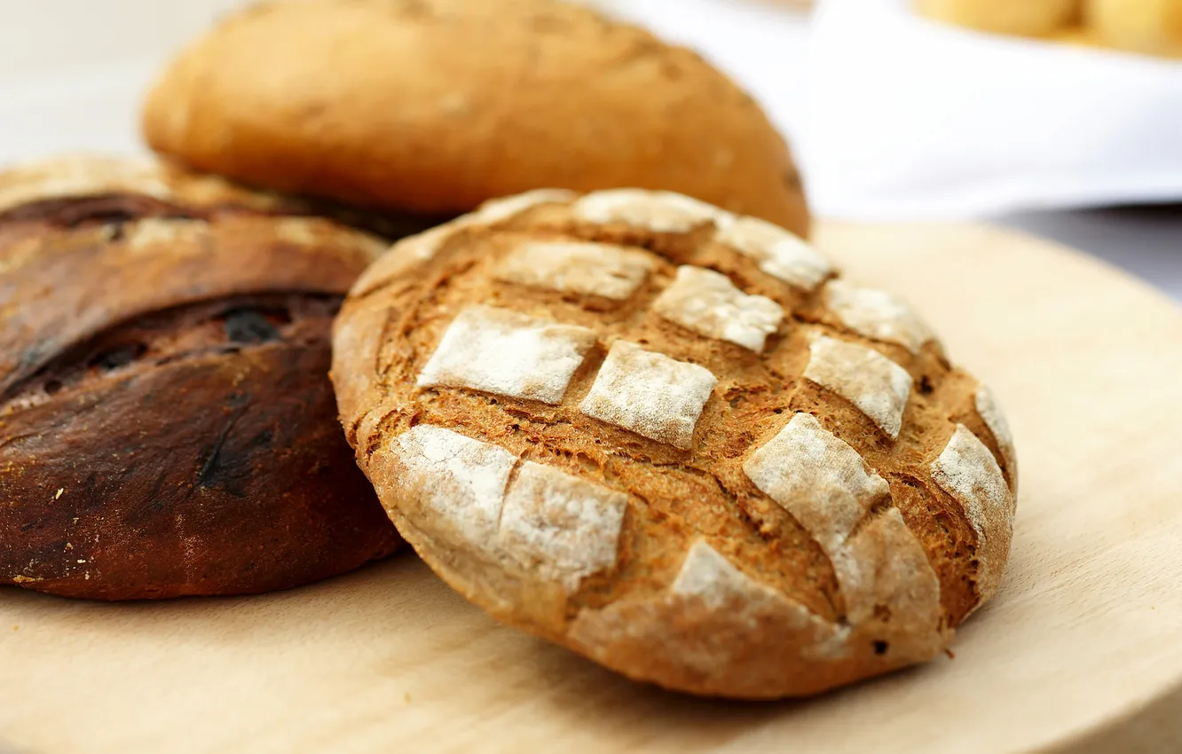 Фото обои серый, круглый, еда, хлеб, ржаной