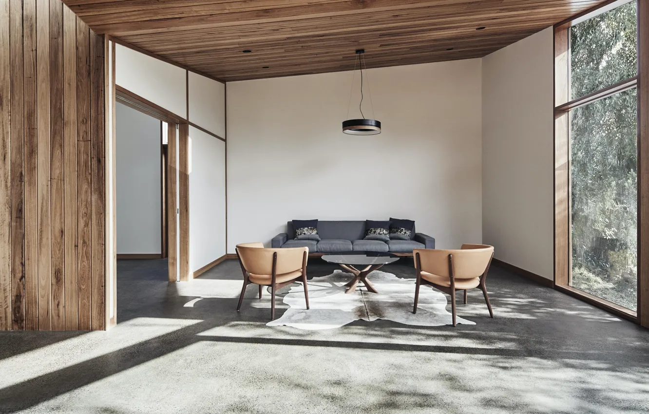 Фото обои комната, интерьер, Melbourne, гостиная, Australia, Мельбурн, Barton House, by Julie Firkin Architects