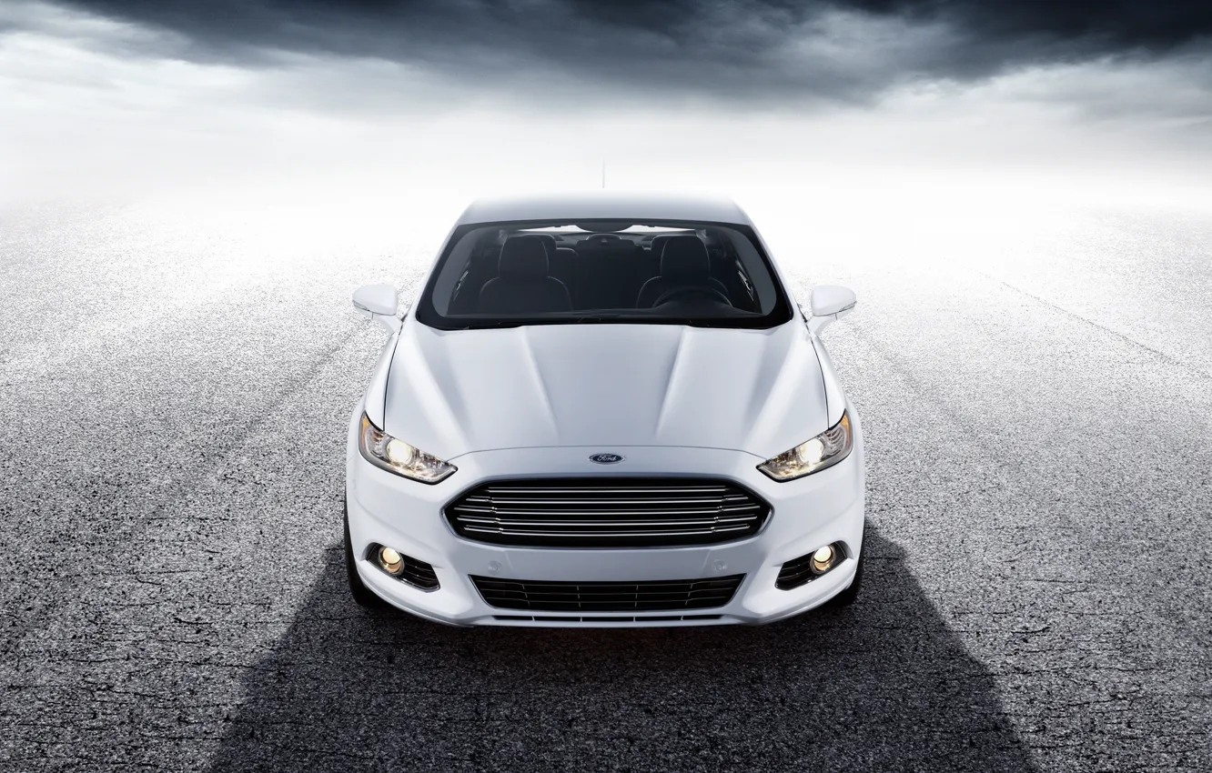 Фото обои белый, Ford, перед, white, форд, front, мондео, Mondeo