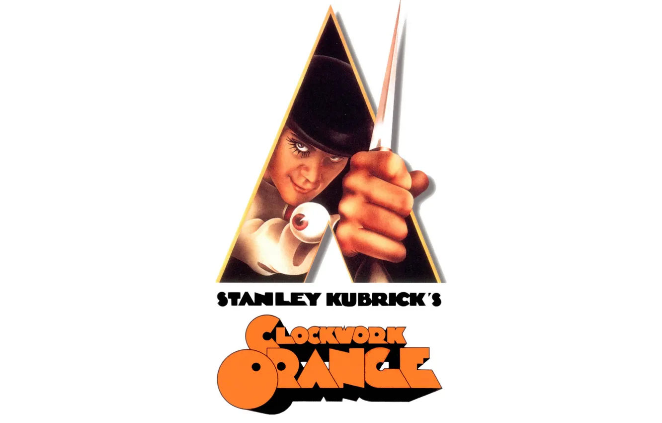 Фото обои нож, Malcolm McDowell, A Clockwork Orange, Заводной апельсин, Clockwork Orange, Малкольм Макдауэлл